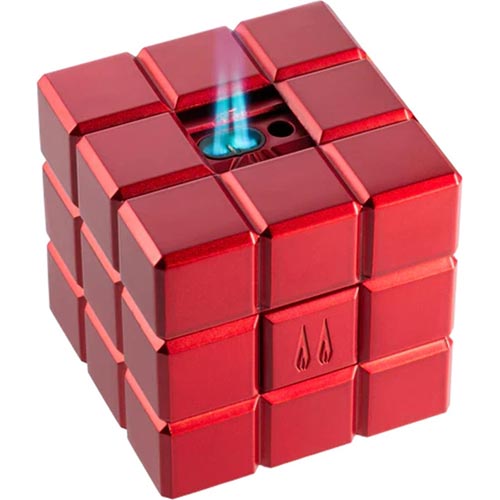 Colibri Tischfeuerzeug Heritage Cube Rot
