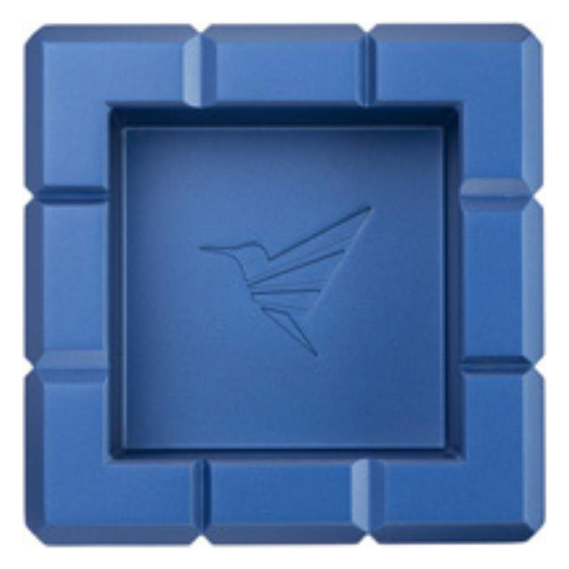 Zigarrenascher Colibri Heritage Cube metall blau