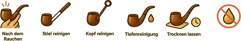 Icons Anleitung Pfeifenreinung